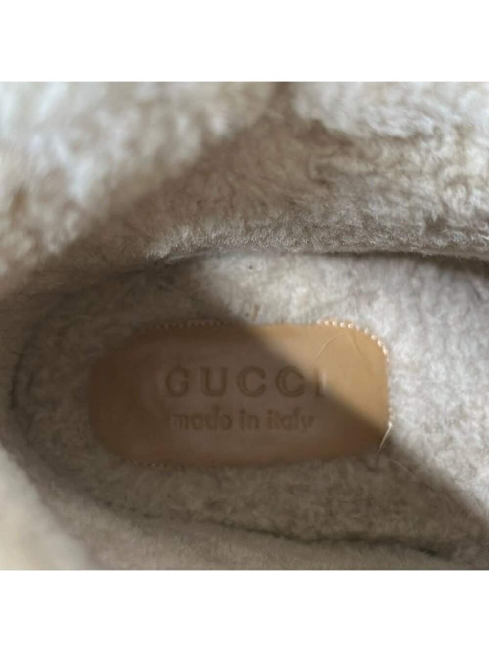 Gucci Short Boots 6 Black Green Gray Boa Leather - Picture 5 of 7